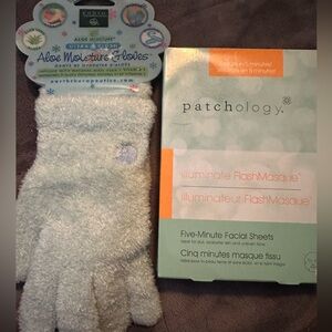 New Patchology facial masks 4 and Earth Therapeutic moisture gloves
